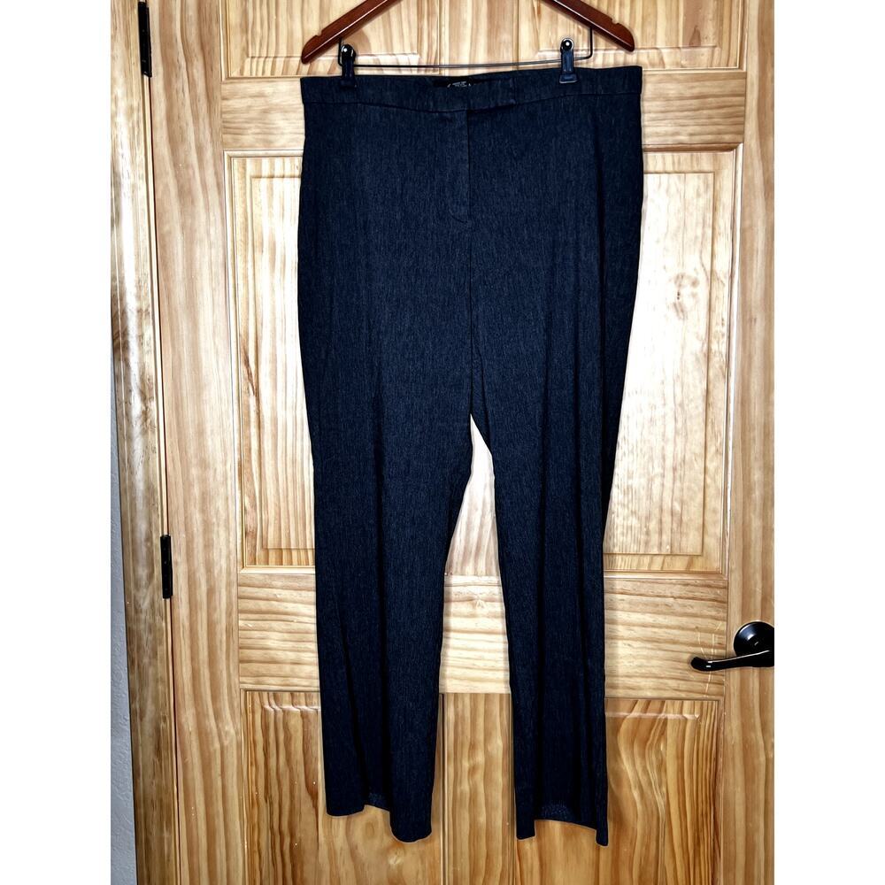 Lane Bryant womens size 16 gray pants wide leg mid-rise corpcore, minimalist